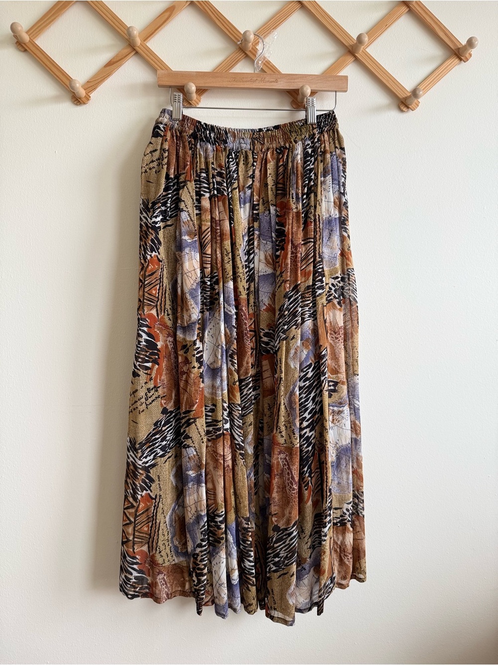 Revue Animal/Safari Print pleated Maxi Skirt